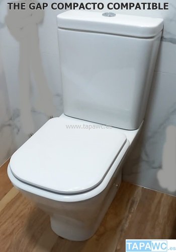 Asiento inodoro THE GAP SQUARE COMPACTO 22 tapawc compatible Roca