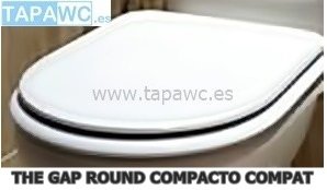 Asiento inodoro THE GAP ROUND COMPACTO 40X35X20 compatible Roca AMORTIGUADO