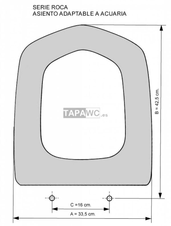 Asiento inodoro AQUARIA tapawc compatible Roca AMORTIGUADO