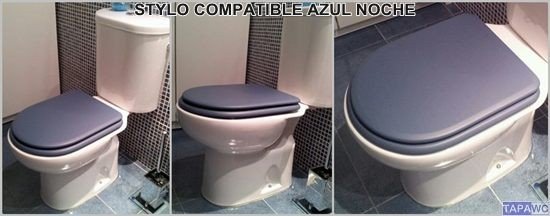 Tapa inodoro compatible AZUL NOCHE tapawc amortiguado