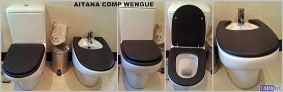 Tapa inodoro compatible WENGUE tapawc madera