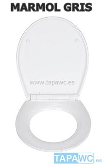 Tapa MARMOL GRIS RELIEVE  AMORTIGUADO Tapawc Decora (**hasta fin de existencias)