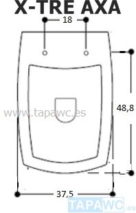 Asiento inodoro X-TRE tapawc compatible AXA amortiguado