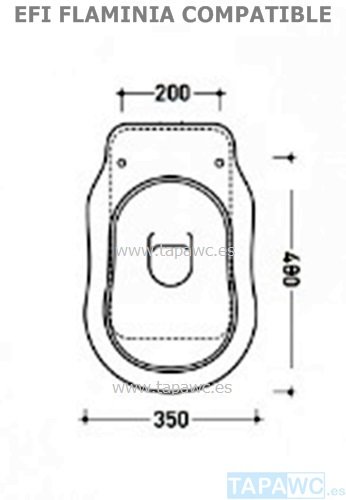 Asiento inodoro EFI tapawc compatible amortiguado FLAMINIA