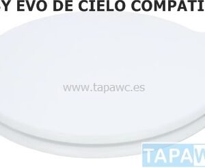 Asiento inodoro EASY EVO tapawc compatible amortiguado CERAMICA CIELO