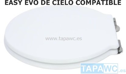 Asiento inodoro EASY EVO tapawc compatible amortiguado CERAMICA CIELO