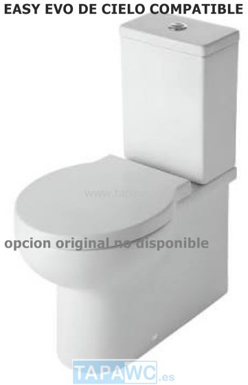 Asiento inodoro EASY EVO tapawc compatible amortiguado CERAMICA CIELO