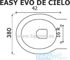 Asiento inodoro EASY EVO tapawc compatible amortiguado CERAMICA CIELO